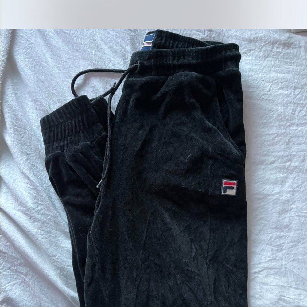Fila Black and White Jogger Pants